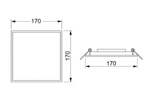 Square Recessed Panel Light