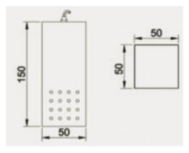 Perforated Cube Pendant dimensions