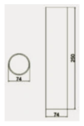 Slim Cylinder Pendant dimensions