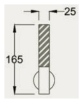 Acrylic Square Rod Wall Light dimensions