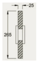 Acrylic Double Rod Wall Light dimensions