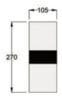 Acrylic Frame Wall Light, Up & Down dimensions