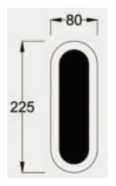 Acrylic Curve Wall Light dimensions