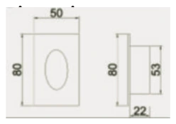 Recessed Step Light, Single Slot dimensions