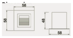 Angled Step Light, Square 58×58 mm dimensions