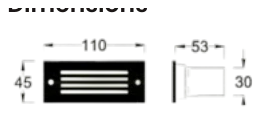 Recessed Step Light Rectangle 160×100 mm dimensions