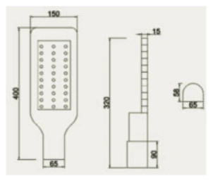 Road Street Light dimensions