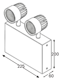 Emergency Light Pro with Fast Charging dimensions