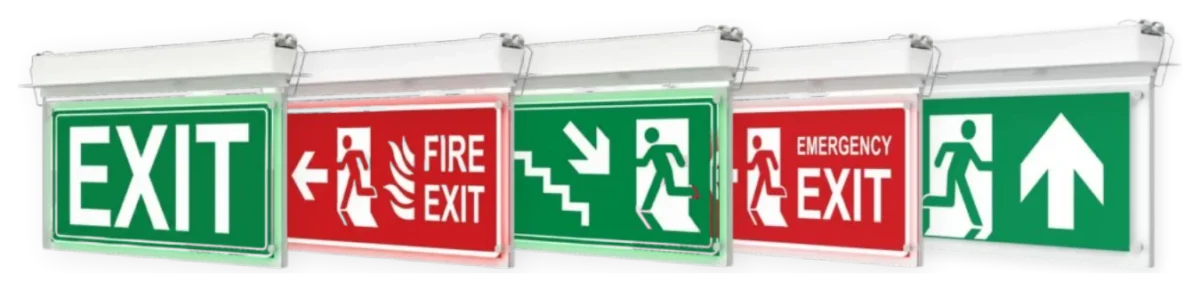 Emergency Exit Sign with Battery Pack