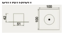 Round Slab Ready Recessed Downlight dimensions