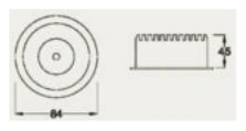 LUX Round Trim Free Recessed EK26 dimensions