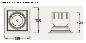 Omni Solo Recessed Task Light dimensions