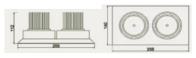 Omni Duo Recessed Downlight dimensions