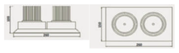Omni Duo Recessed Downlight, Cove dimensions