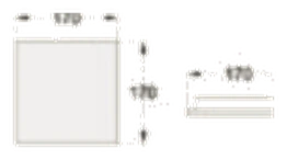Square Surface Panel Light 170X170 dimensions
