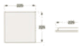 Square Surface Panel Light 225X225 dimensions