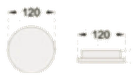 Round Surface Panel Light 120D dimensions
