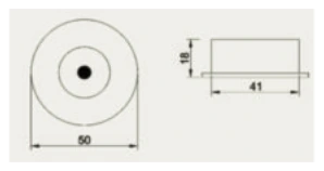 Mini Recessed Spotlight 50D dimensions