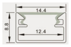Slim Architectural Strip CN506 dimensions