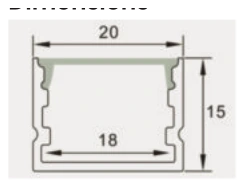 Slim Architectural Strip C121 dimensions