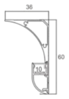Wide Skirting Profile dimensions