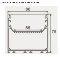Surface Linear Profile CN904 dimensions